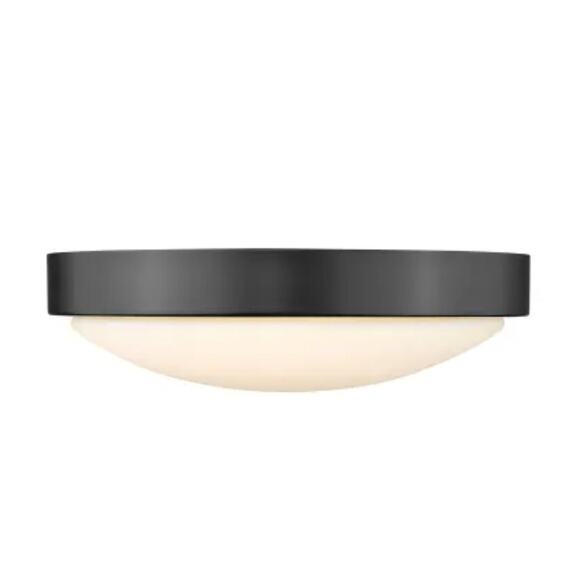 Golden Lighting Gabi Flush Mount - Opal Glass, Matte Black - Picture 4 of 4
